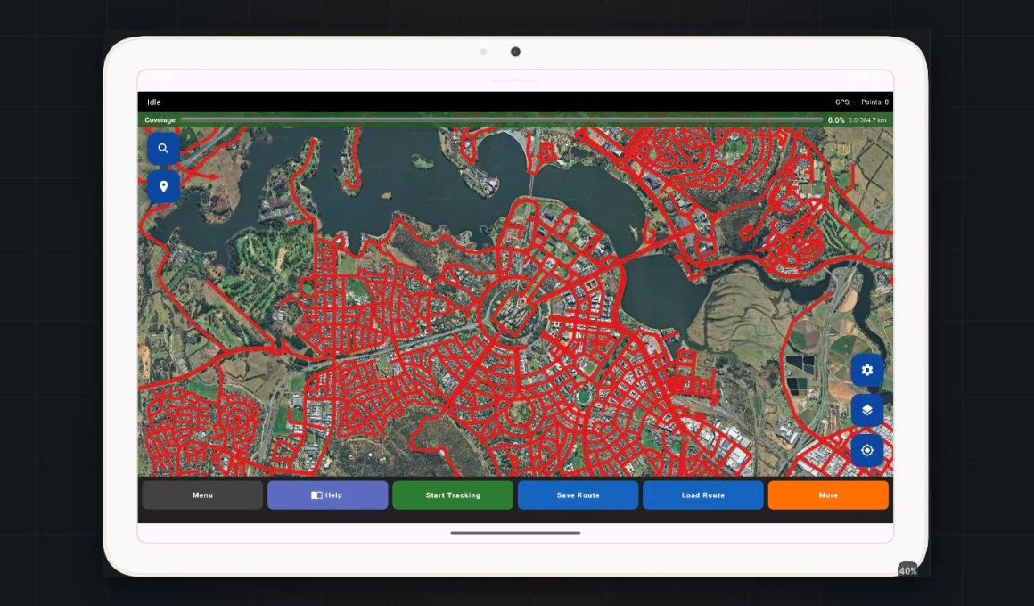 RFMapper Drive Planner on a tablet